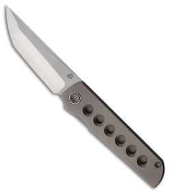 North Mountain Blade Kick Stop Chop Frame Lock Knife Hole Titanium (3.25" Satin)