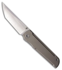 North Mountain Blade Chop Classic Frame Lock Knife Ti Edge Grooves (3.1" Satin)