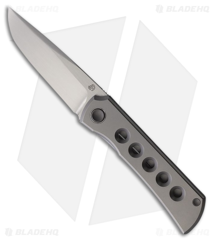 North Mountain Blade Sun Frame Lock Knife Titanium + Machined Holes (2.5" Satin)