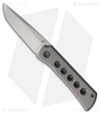 North Mountain Blade Sun Frame Lock Knife Titanium + Machined Holes (2.5" Satin)