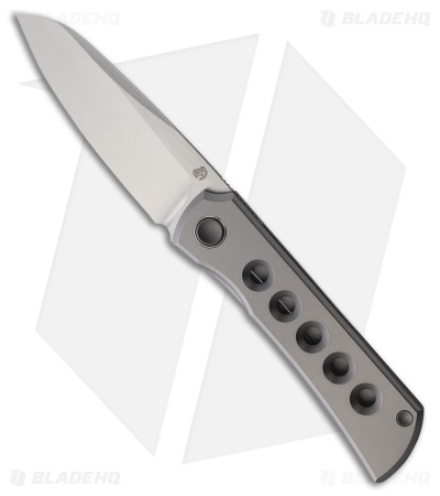 North Mountain Blade Moon Frame Lock Knife Hole Titanium (2.5" Satin)