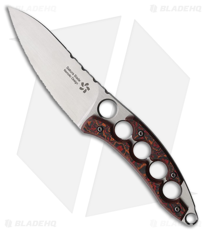 North Mountain Blade Shura Knife Red/Black Ceramic CF