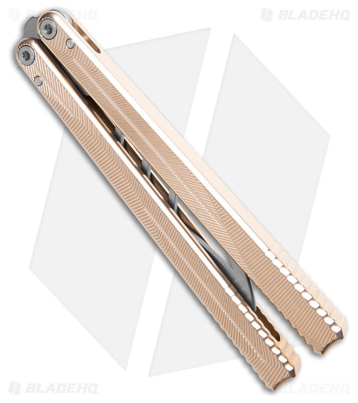 Nabalis Hydra Butterfly Balisong Trainer Champagne Aluminum (4.25" BB)