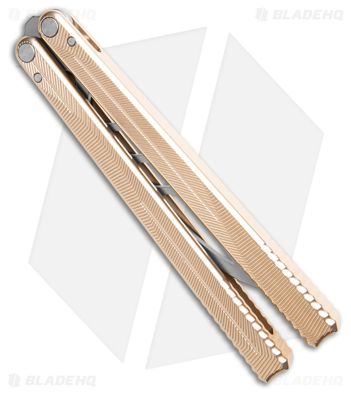 Nabalis Hydra Butterfly Balisong Trainer Champagne Aluminum (4.25" BB)