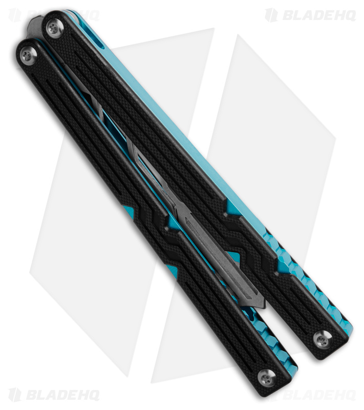 Nabalis Trident Butterfly Knife Blue Blk Trainer - Blade HQ