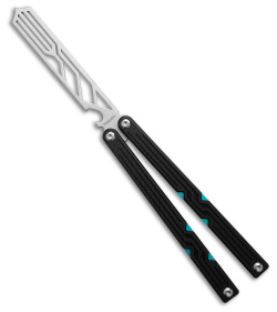 Nabalis Trident Butterfly Balisong Blue /Black Trainer Alum/G-10 (4.2"Stonewash)