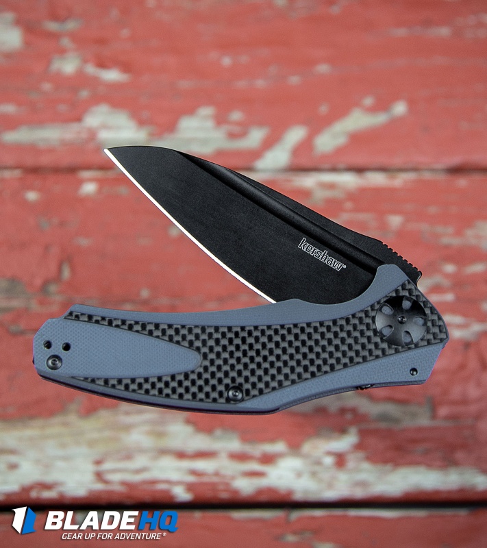 Kershaw Natrix Manual Folding Knife | Blue G-10 + CF | Blade HQ