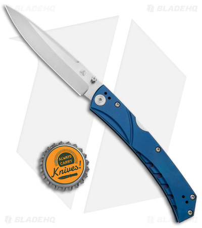 Nemesis Knives MPR-1 Lockback Knife Blue Titanium (3.4" Satin)