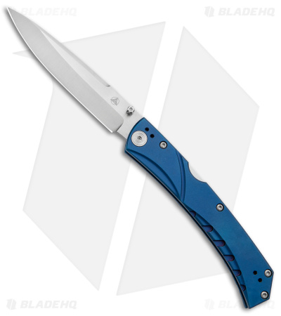 Nemesis Knives MPR-1 Lockback Knife Blue Titanium (3.4" Satin)