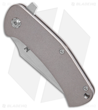 Nicholas Nichols Knives Guppy Frame Lock Knife Gray Titanium (3" Stonewash)
