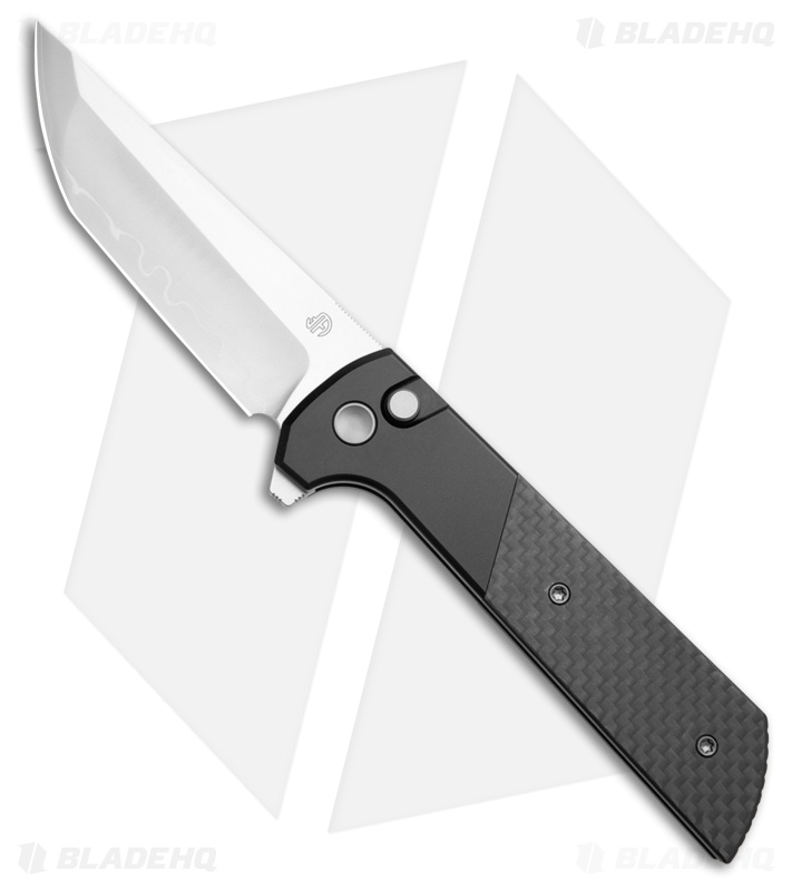 North Mountain Blade Chop 2 Button Lock Knife CF/Al Bolsters (3.4" SAN MAI)