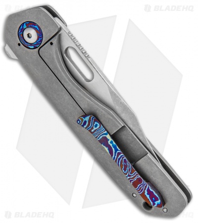 Nova Blades Custom N.U.T. Flipper Knife Titanium (3.5" Satin/Stonewash)