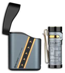 OLIGHT Baton 4 カッパーダマスカス premium Edition Olight Baton 4 Copper Damascus Rechargeable Flashlight 1300