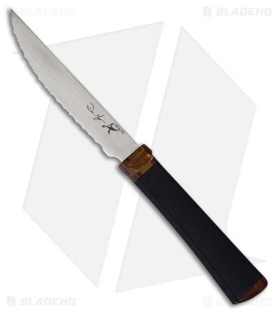 Ontario Agilite Steak Knife Amber Ultem Handle(4.50" Satin) 