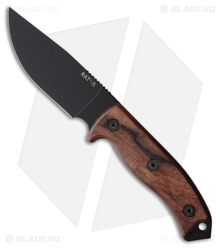 5mm セミドライ　ブラック/ブラウン Ontario RAT-5 Adventurer Fixed Blade Brown Wood (5.00