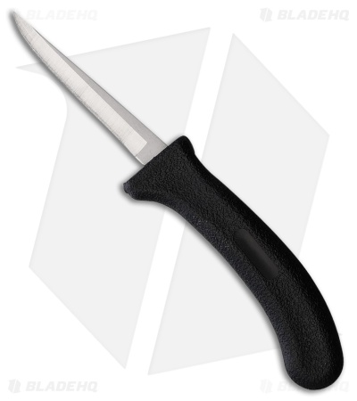 Ontario Poultry Fixed Blade Knife Black Plastic (3.75" Satin) 