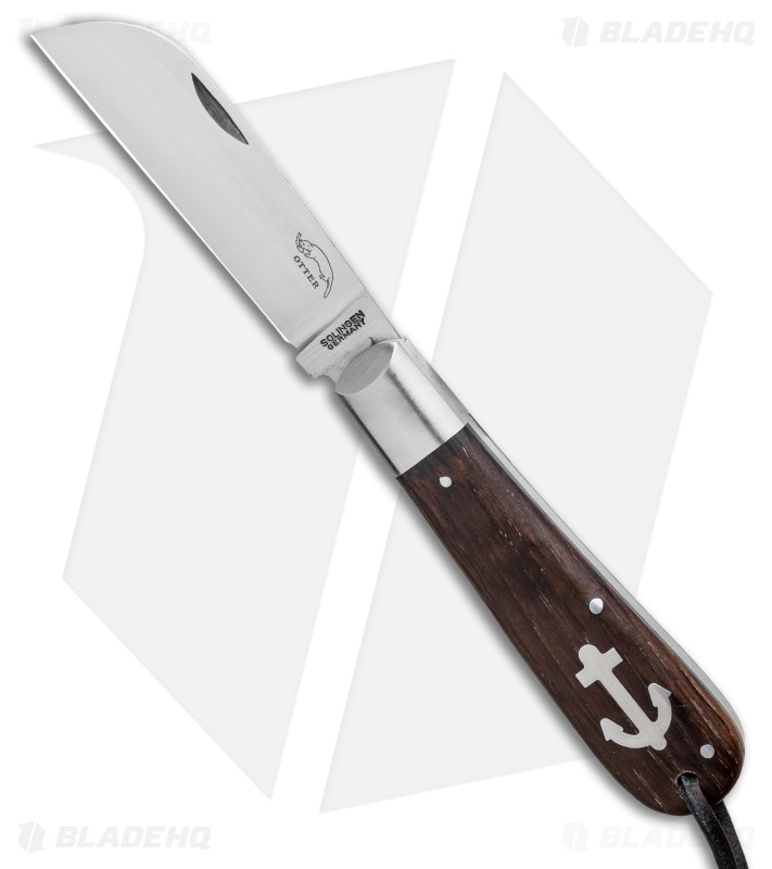OTTER-Messer Large Anchor Knife Slip Joint Smoked Oak (3.1" Satin) 