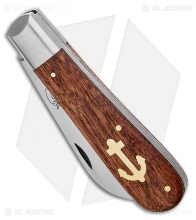 OTTER-Messer Large Anchor Knife Sapeli Wood (3" Satin)