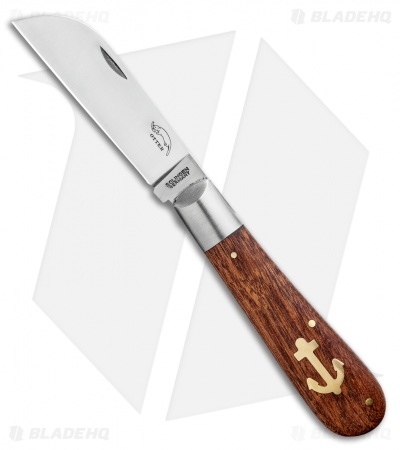 OTTER-Messer Large Anchor Knife Sapeli Wood (3" Satin)