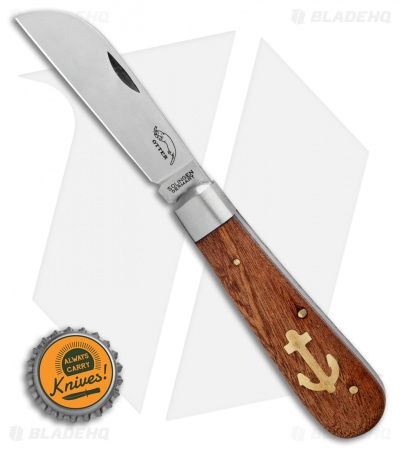 OTTER-Messer Small Anchor Knife Sapeli Wood (2.75" Satin)