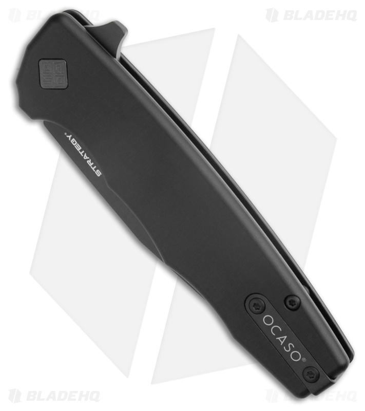 Ocaso Strategy Liner Lock Knife Black Aluminum (3.5" Black) 29BAB