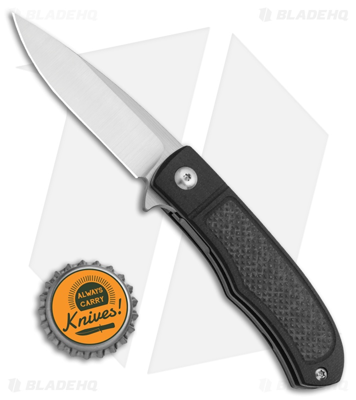 Ohlone Knives Rumsen Liner Lock Knife Black/Carbon Fiber (2.5" Satin)