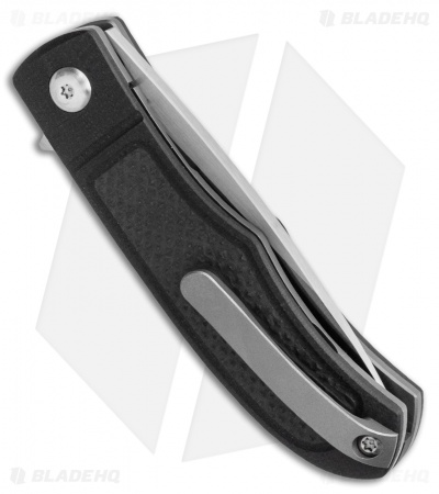 Ohlone Knives Rumsen Liner Lock Knife Black/Carbon Fiber (2.5" Satin)