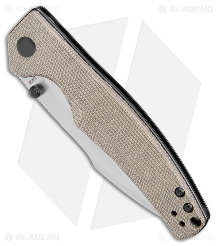 OKnife Beagle  Liner Lock Knife Olive Green Micarta (3.3" Satin) 