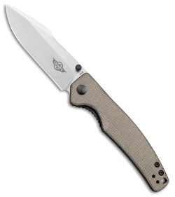 OKnife Beagle  Liner Lock Knife Olive Green Micarta (3.3" Satin) 