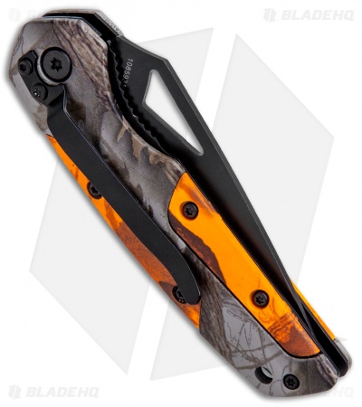 Old Timer Badger Liner Lock Knife Snowblind Camo (3" Black) OTP17-7CP