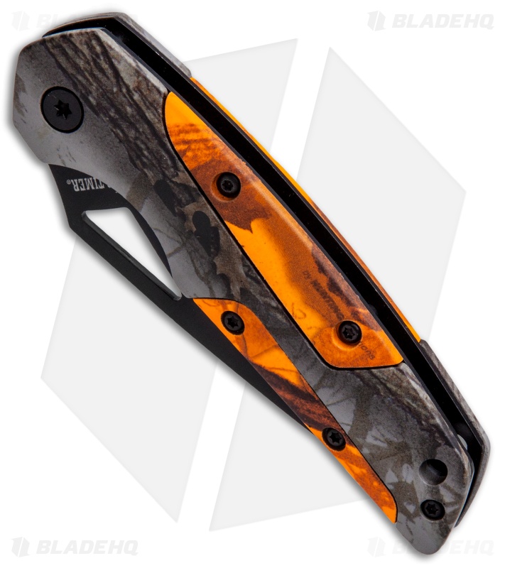 Old Timer Badger Liner Lock Knife Snowblind Camo (3" Black) OTP17-7CP