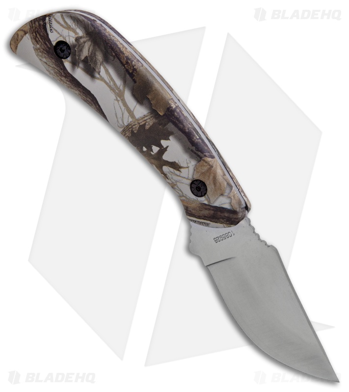 Schrade Old Timer Snowblind Camo Fixed Blade Hunting Knife Combo Set (2 Piece)