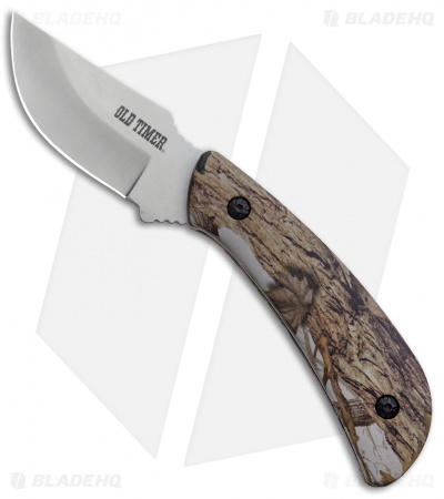 Schrade Old Timer Snowblind Camo Fixed Blade Hunting Knife Combo Set (2 Piece)