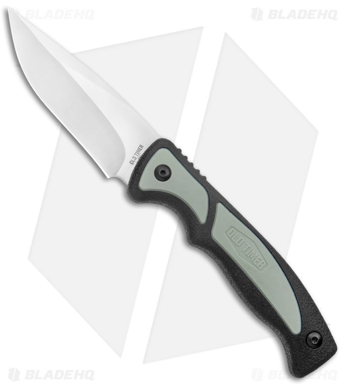 Old Timer Trail Boss Fixed Blade Black/Green Polymer (4" Stainless Steel)