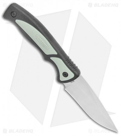 Old Timer Trail Boss Fixed Blade Black/Green Polymer (4" Stainless Steel)
