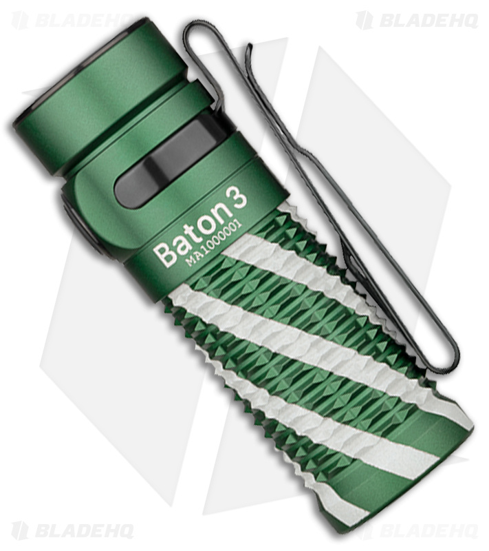 Olight Baton 3 Rechargeable Flashlight Green - Blade HQ