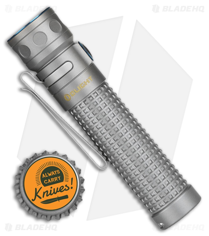 Olight Baton Pro Rechargeable EDC Flashlight Limited Titanium