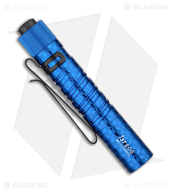 Olight I3T EOS Slim EDC Flashlight Pinwheel Blue (180 Lumens) - Blade HQ