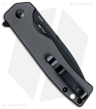 Olight Mettle Button Lock Knife Gray Aluminum (3.25" Black)