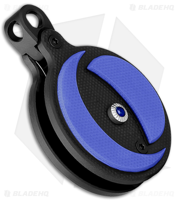 Olight Nightclaw Plunge Lock Coin Knife Blue G-10 (1" Black)
