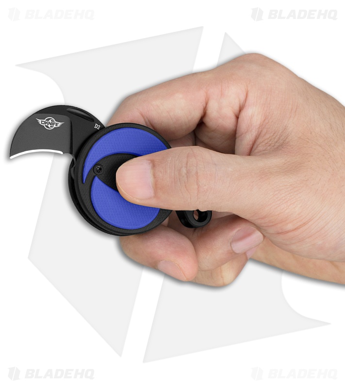 Olight Nightclaw Plunge Lock Coin Knife Blue G-10 (1" Black)