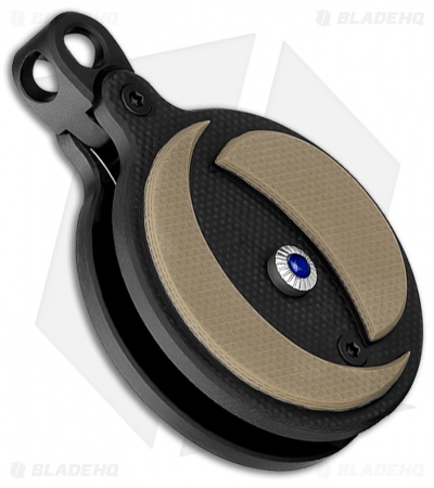 Olight Nightclaw Plunge Lock Coin Knife Desert Tan G-10 (1" Black)