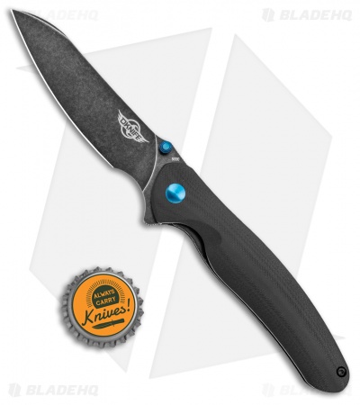 Olight Oknife Drever Liner Lock Knife Black G-10 (3.5" Black SW N690)