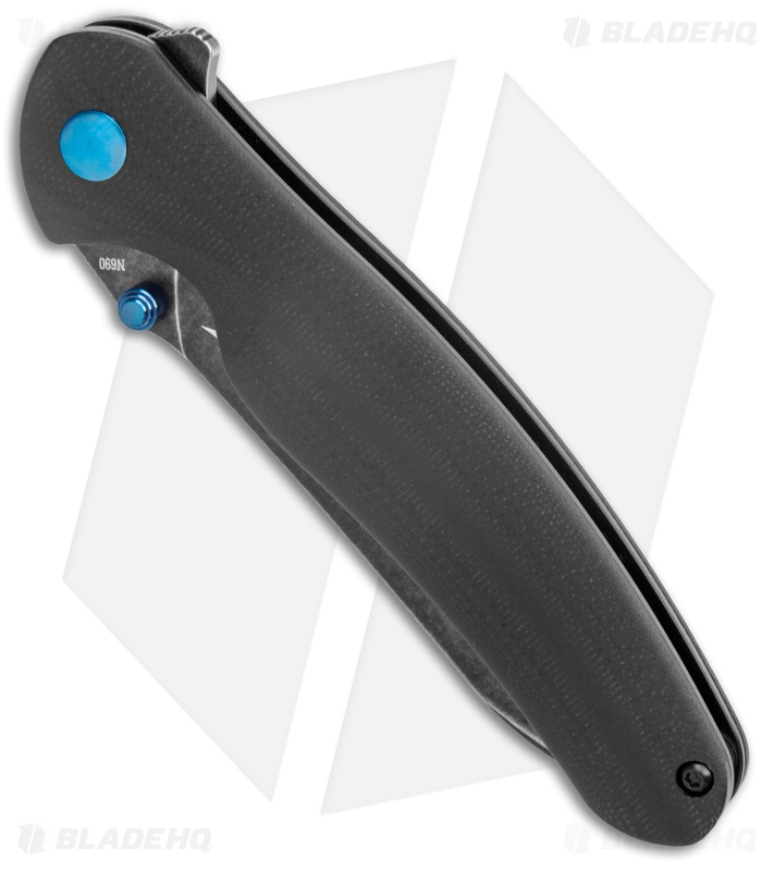 Olight Oknife Drever Liner Lock Knife Black G-10 (3.5" Black SW N690)