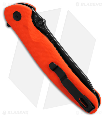 Olight Oknife Drever Liner Lock Knife Orange G-10 (3.5" Black Stonewash)