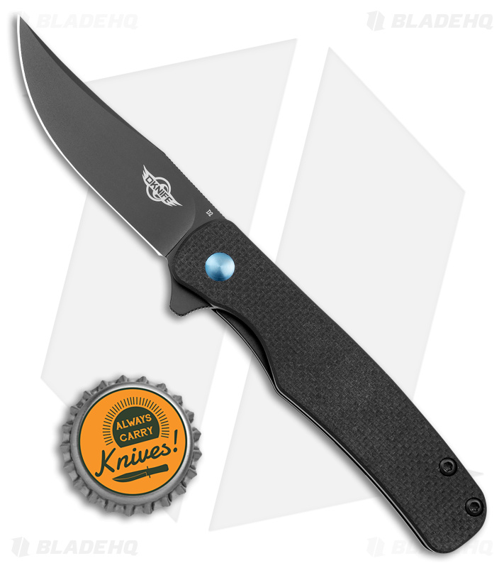 Olight Oknife Mini Chital Liner Lock Knife Black G-10 (2.75" Black D2)