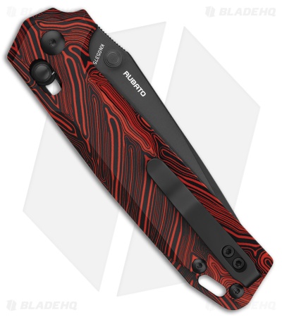 Olight Rubato 2 Crossbar Lock Knife Black/Red G-10 (3" Gray)