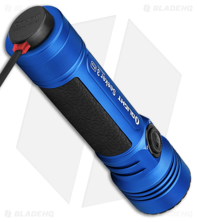 Olight Seeker 3 Pro Blue Flashlight (4200 Lumens) - Blade HQ Olight Seeker 3 Pro Blue Flashlight (4200 Lumens) - Blade HQ