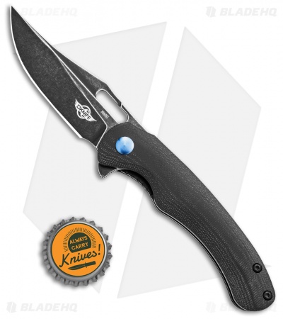 Olight Oknife Splint Liner Lock Knife Black G-10 (3" Black Stonewash)