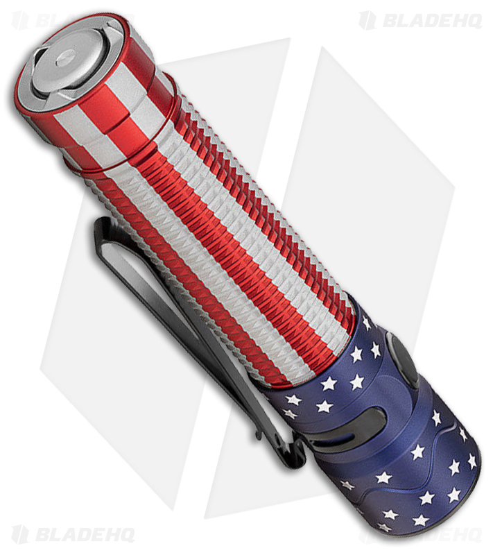 Olight Warrior Mini 2 Flashlight - Stars & Stripes - Blade HQ